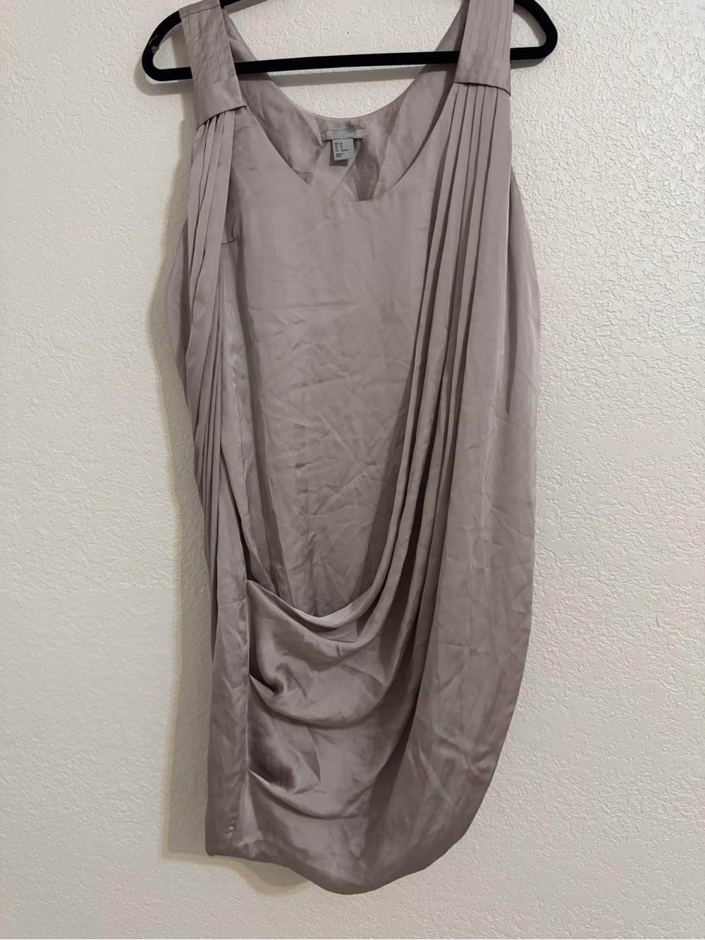 #14 H&M Taupe Asymmetrical Draped Women’s Dress